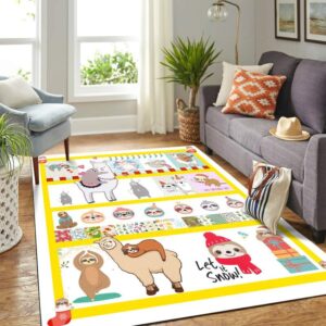 Chan Sloths Mk Carpet Area Rug