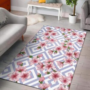 Cherry Blossom Pattern Print Design Limited Edition Rug
