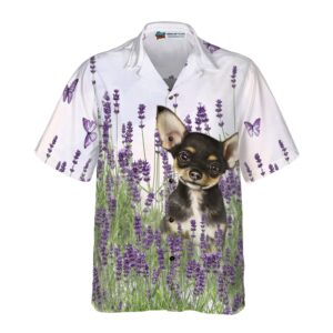 Chihuahua Lavender Hawaiian Shirt 3