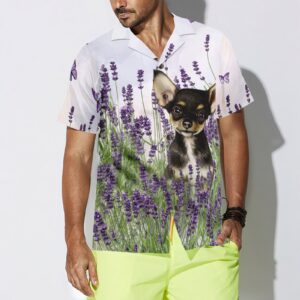 Chihuahua Lavender Hawaiian Shirt 4