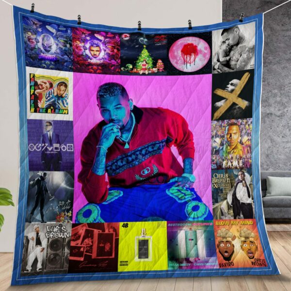Chris Brown Style 2 Album Covers Quilt Gift For Family On Christmas Black Friday