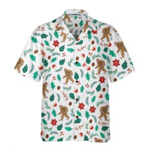 Christmas Bigfoot Sasquatch Pattern Hawaiian Shirt Funny Christmas Shirt Best Gift For Christmas 3