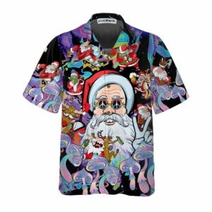 Christmas Hippie Santa Claus Hawaiian Shirt Santa Christmas Shirt Best Gift For Christmas 3