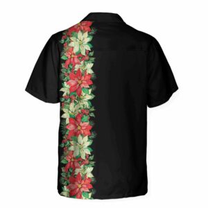 Christmas Poinsettia Flowers And Holly Berries Christmas Hawaiian Shirt Floral Christmas Hawaiian Shirt 2