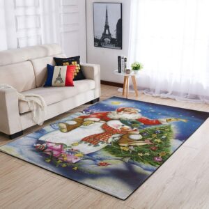 Christmas Santa Claus amp Snowman Area Limited Edition Rug