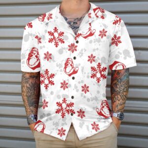 Christmas Snow And Skull Hawaiian Shirt Christmas Skull Shirt Best Gift For Christmas 4