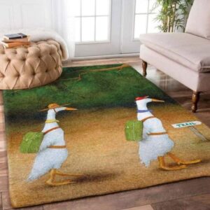 Cute Ducks Hiking Rectangle Limited Edition Rug