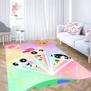 Cutest The Powepuff Girls Living Room Modern Carpet Rug