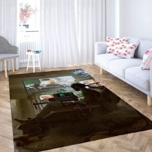 Cyberpunk 2077 3d Futuristic Art Living Room Modern Carpet Rug