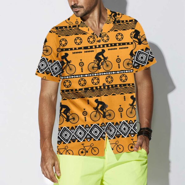 Cycling Tribal Pattern Hawaiian Shirt For Men Women Vintage Bicycle Shirt Best Gift For Biker 4