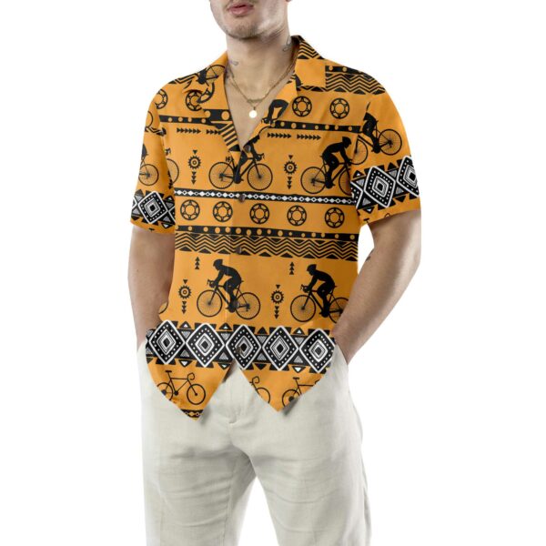 Cycling Tribal Pattern Hawaiian Shirt For Men Women Vintage Bicycle Shirt Best Gift For Biker 5