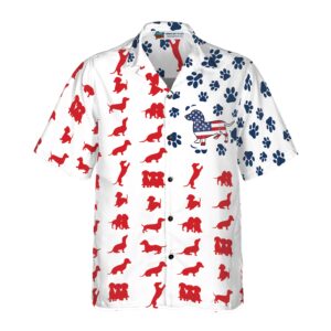 Dachshund American Flag Hawaiian Shirt 3