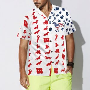 Dachshund American Flag Hawaiian Shirt 4