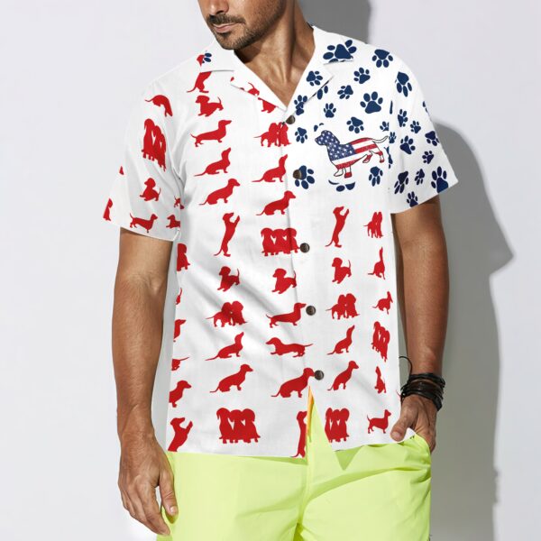 Dachshund American Flag Hawaiian Shirt 4