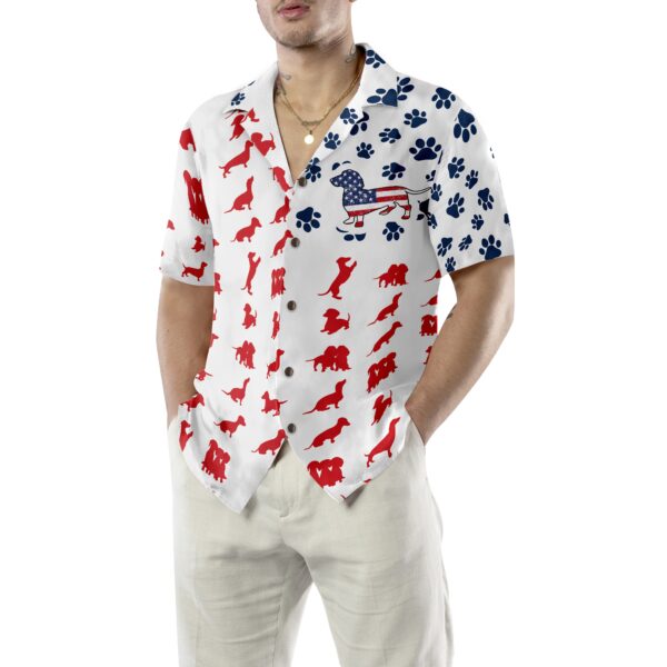 Dachshund American Flag Hawaiian Shirt 5