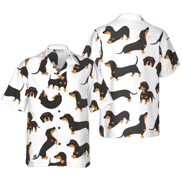 Dachshund Pattern Hawaiian Shirt 1