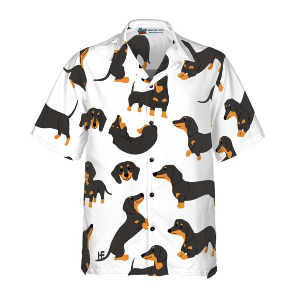 Dachshund Pattern Hawaiian Shirt 3