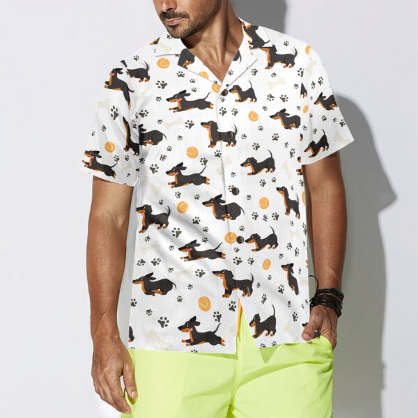 Dachshund Seamless Pattern Adorable Pets Hawaiian Shirt 1