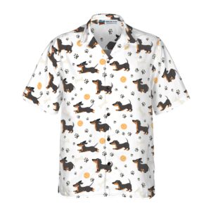 Dachshund Seamless Pattern Adorable Pets Hawaiian Shirt 3