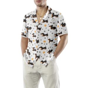 Dachshund Seamless Pattern Adorable Pets Hawaiian Shirt 4