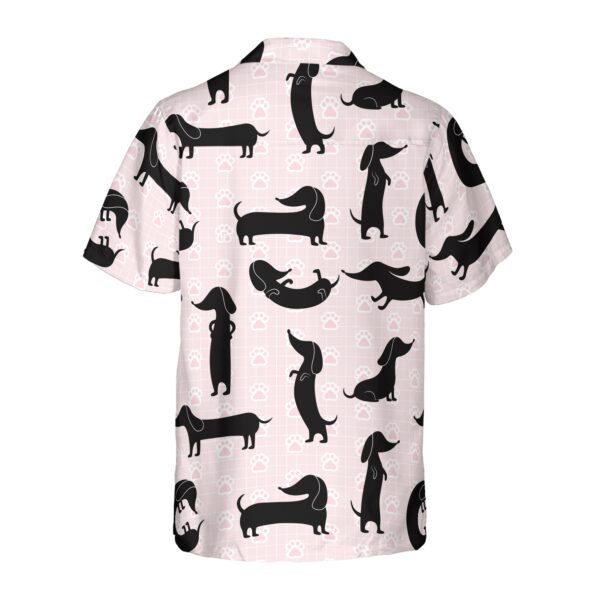 Dachshund Silhouette Pattern Hawaiian Shirt 1