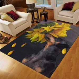 Dachshund Sunflower Stay Love Limited Edition Rug