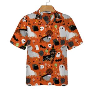 Dachshunds On Halloween Hawaiian Shirt Spooky Dachshund Shirt Funny Halloween Shirt For Men And Women 2