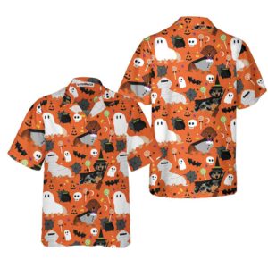 Dachshunds On Halloween Hawaiian Shirt Spooky Dachshund Shirt Funny Halloween Shirt For Men And Women 3