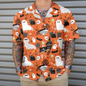 Dachshunds On Halloween Hawaiian Shirt Spooky Dachshund Shirt Funny Halloween Shirt For Men And Women 5