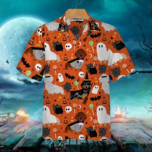 Dachshunds On Halloween Hawaiian Shirt Spooky Dachshund Shirt Funny Halloween Shirt For Men And Women 6