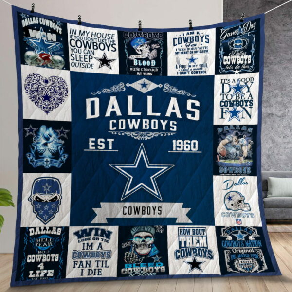 Dallas Cowboys Quilt Gift For Christmas Birthday Thanksgiving Version 2