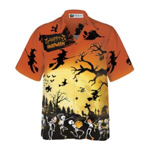 Dancing Skeletons Halloween Hawaiian Shirt Skeleton Shirt For Men And Women 3