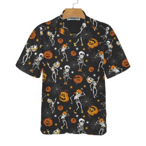 Dancing Skeletons Happy Halloween Hawaiian Shirt Funny Halloween Shirt Best Gift For Halloween 2