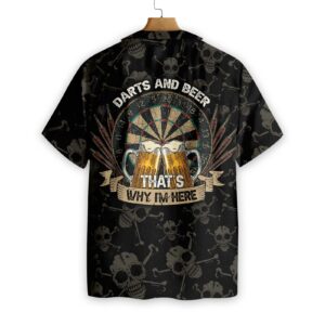 Darts And Beer Thats Why Im Here Hawaiian Shirt 2