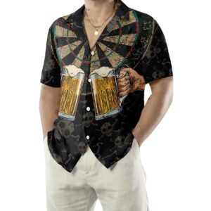 Darts And Beer Thats Why Im Here Hawaiian Shirt 4