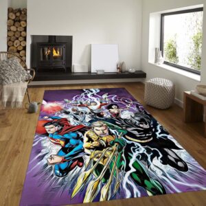 Dc Comics Justice League Bolts Rug