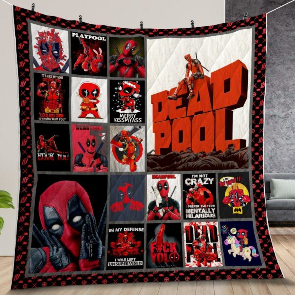 Deadpool Quilt Gift For Fans Birthdays