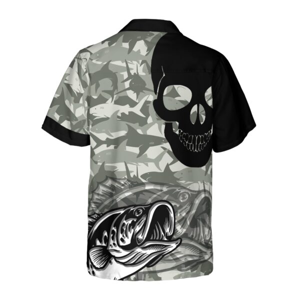 Eat Sleep Fishing Repeat Skull Camouflage Hawaiian Shirt 2