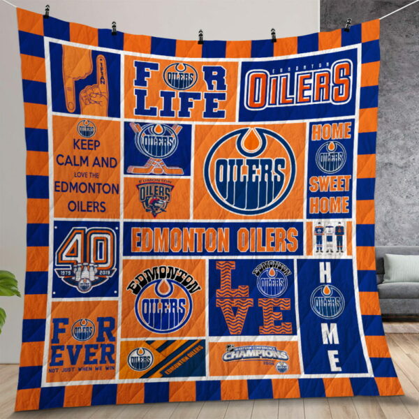 Edmonton Oilers Quilt Gift For Christmas Birthday Thanksgiving