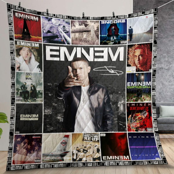 Eminem Albums Cover Poster Quilt Gift For Christmas Birthday Thanksgiving Version 1