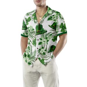 Erin Go Braugh Ireland Green Hat and Shamrock Pattern Hawaiian Shirt 5