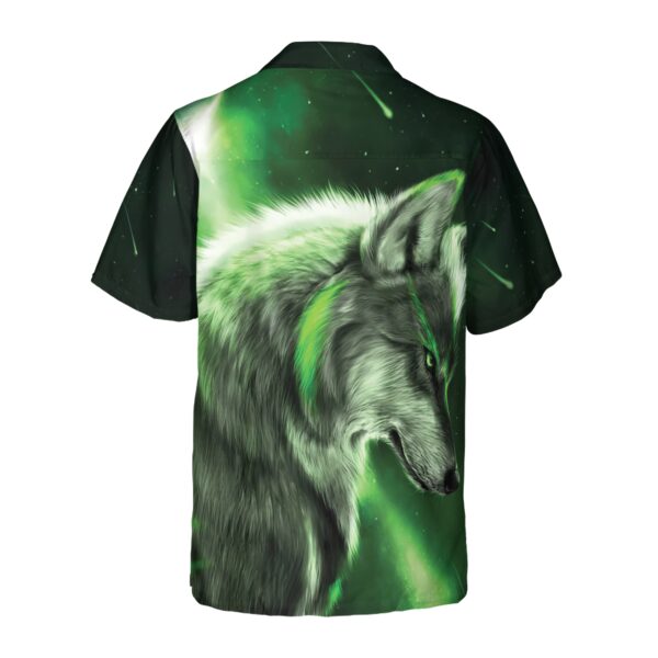 Fantasy Green Wolf Hawaiian Shirt 2