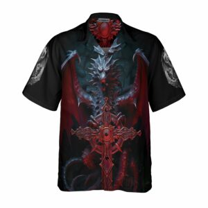 Fire Gothic Dragon Hawaiian Shirt 2