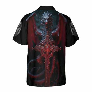 Fire Gothic Dragon Hawaiian Shirt 3