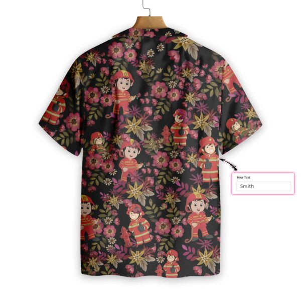Firefighter Fire Rescue Custom Hawaiian Shirt Personalized Cute Floral Firefighter Shirt For Men 2