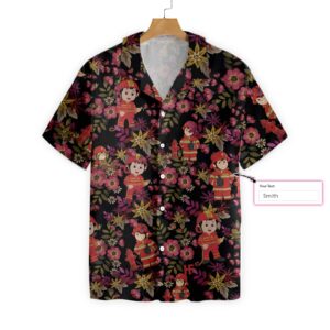 Firefighter Fire Rescue Custom Hawaiian Shirt Personalized Cute Floral Firefighter Shirt For Men 3
