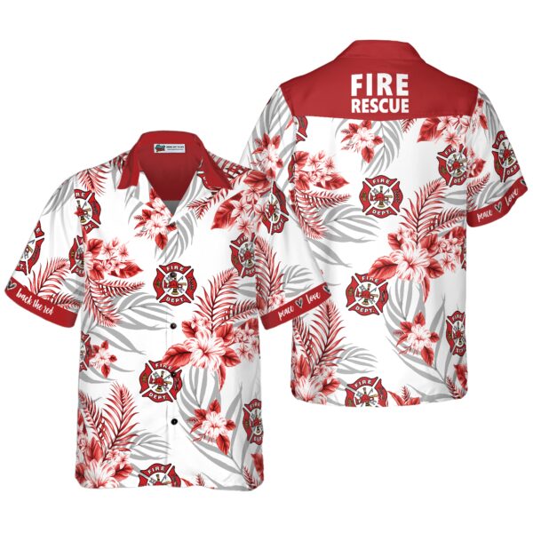 Firefighter Fire Rescue Hawaiian Shirt 1