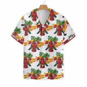 Firefighter Tropical Banana Pattern Custom Hawaiian Shirt Personalized Cross Axes Firefighter Hawaiian Shirt For Men 3