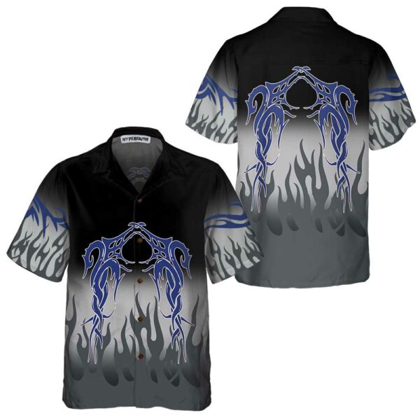Flame And Dragon Tattoo Hawaiian Shirt Flame Print Hawaiian Shirt Flame Shirt For Men And Women 1