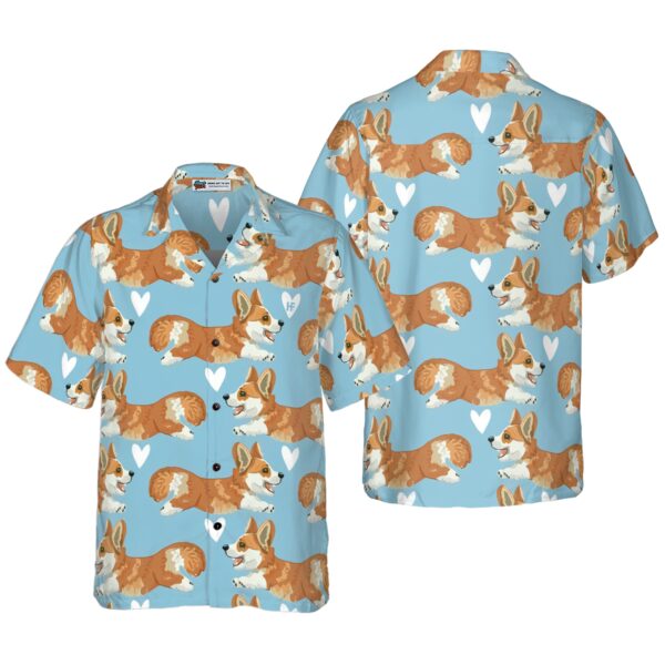 Flying Corgi Blue Hawaiian Shirt Corgi Shirt For Men And Women 1